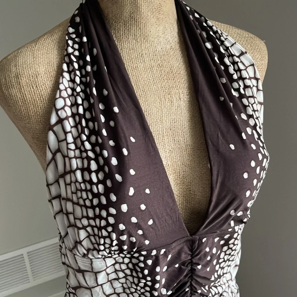 Carmen Marc Valvo Halter Tankini Swim top Medium NEW